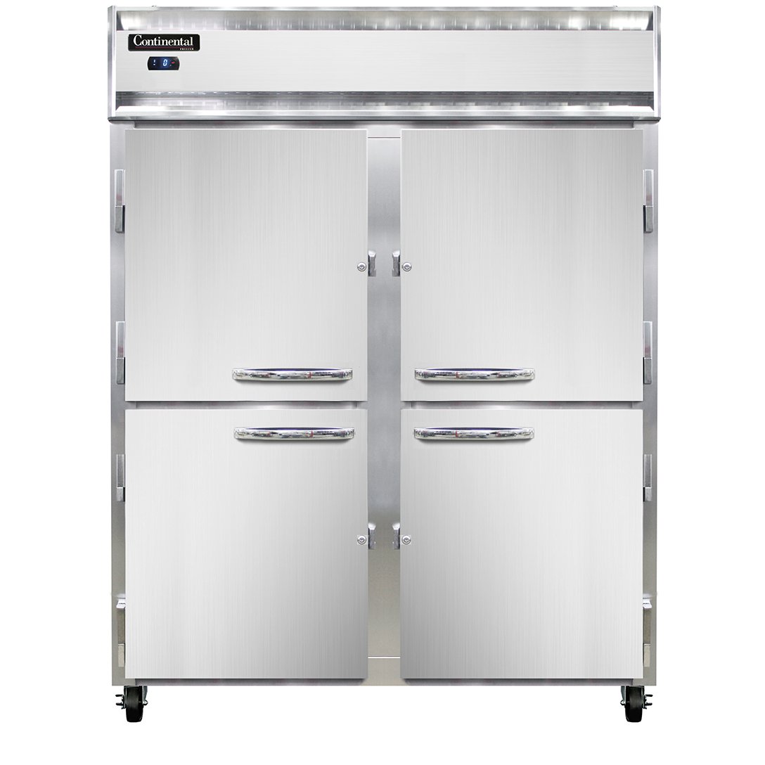 Continental Refrigerator 2FESNSAHD 57-Inch Reach-In Freezer — 4 Doors, Stainless Steel Exterior