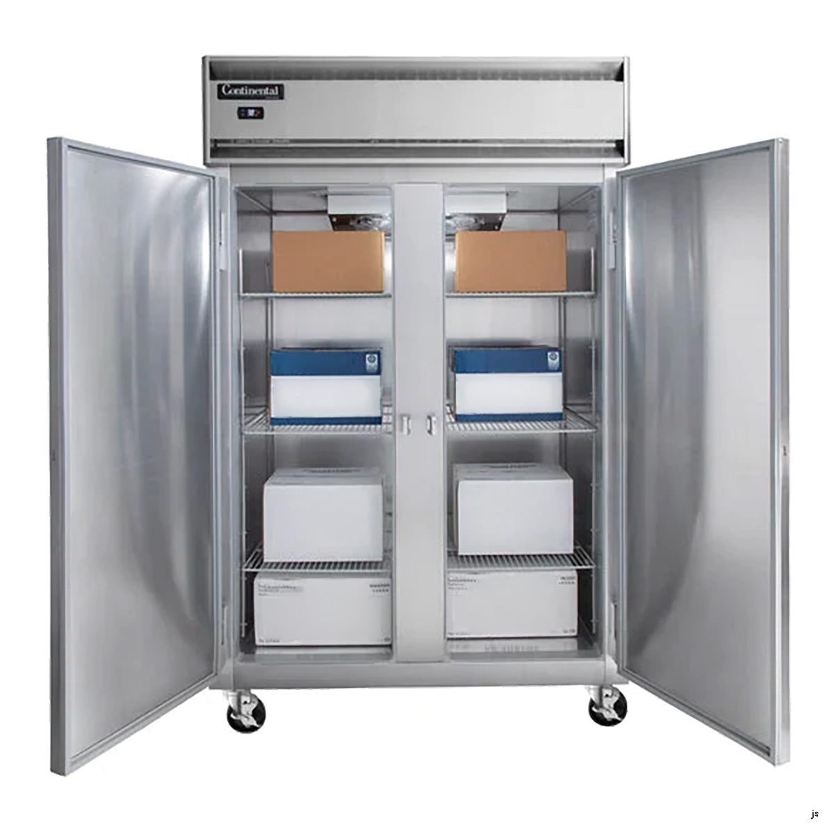 Continental Refrigerator 2FN 52-Inch Reach-In Freezer — 2 Doors, Stainless Steel Front