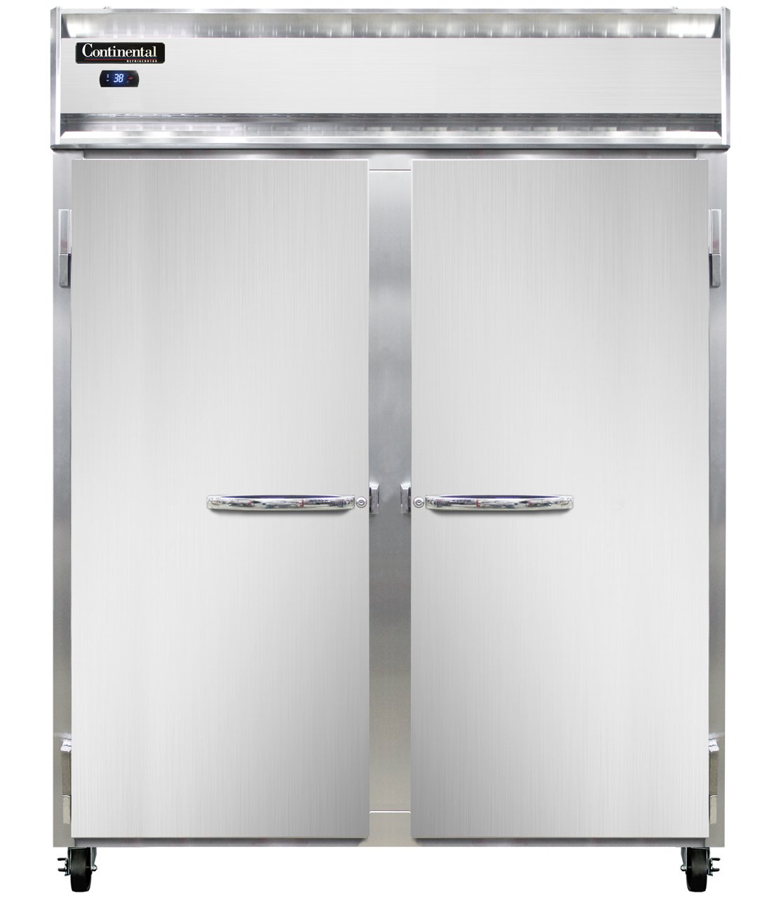 Continental Refrigerator 2RENSS 57-Inch Reach-In Refrigerator — 2 Doors, Stainless Steel Exterior