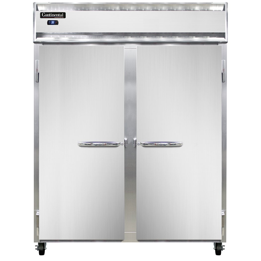 Continental Refrigerator 2RESN 57-Inch Reach-In Refrigerator — 2 Doors, Stainless Steel Front