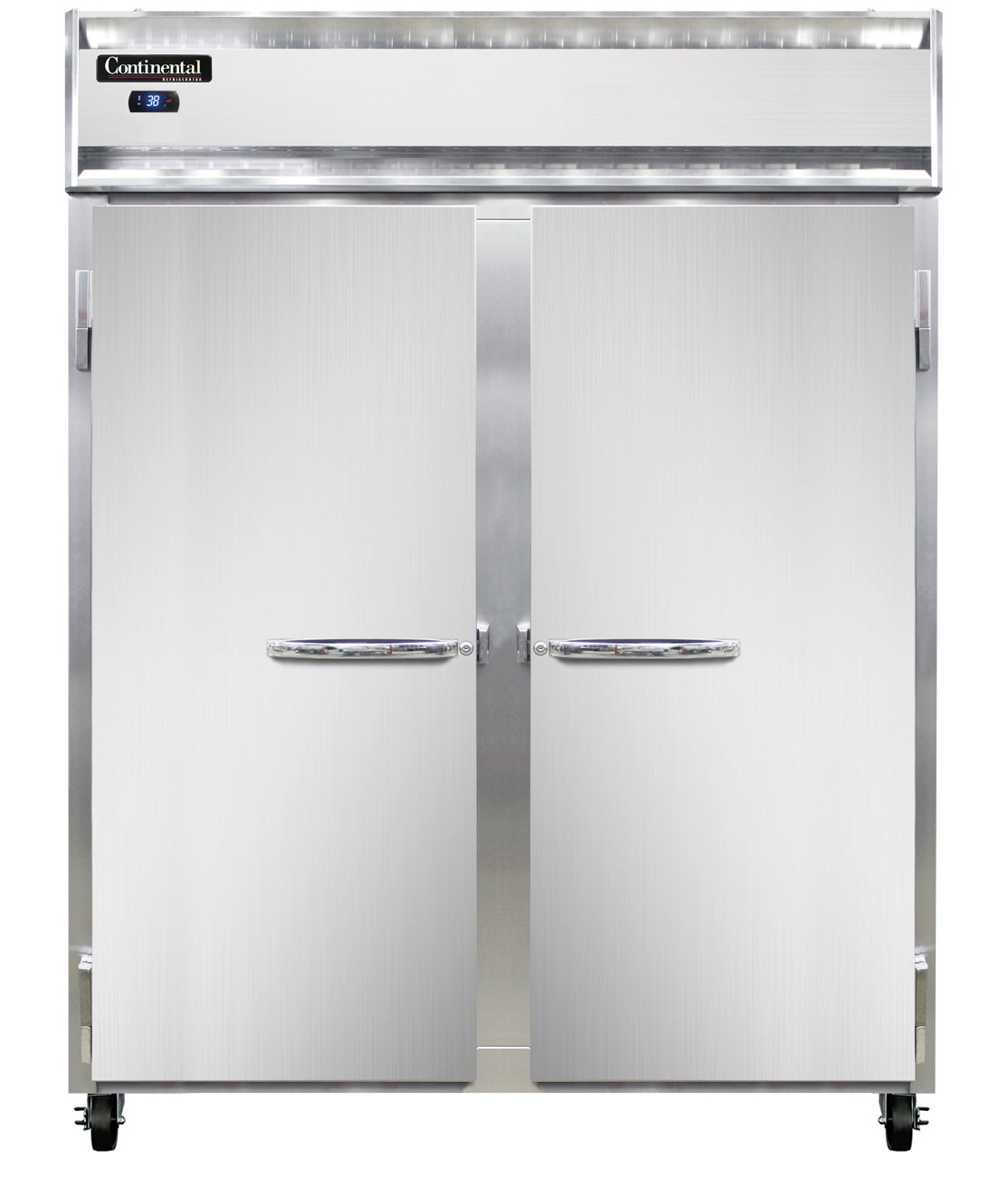 Continental Refrigerator 2RESNSS 57-Inch Reach-In Refrigerator — 2 Doors, Stainless Steel Exterior