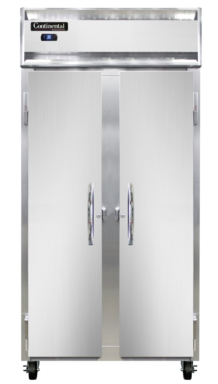 Continental Refrigerator 2RSESNSA 36.25-Inch Reach-In Refrigerator — 2 Doors, Stainless Steel Exterior