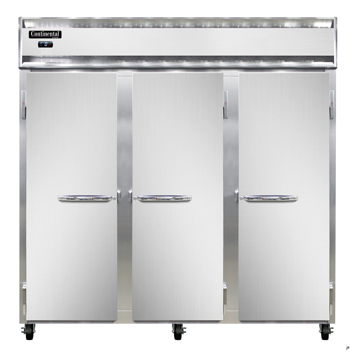 Continental Refrigerator 3FN 78-Inch Reach-In Freezer — 3 Doors, Stainless Steel Front