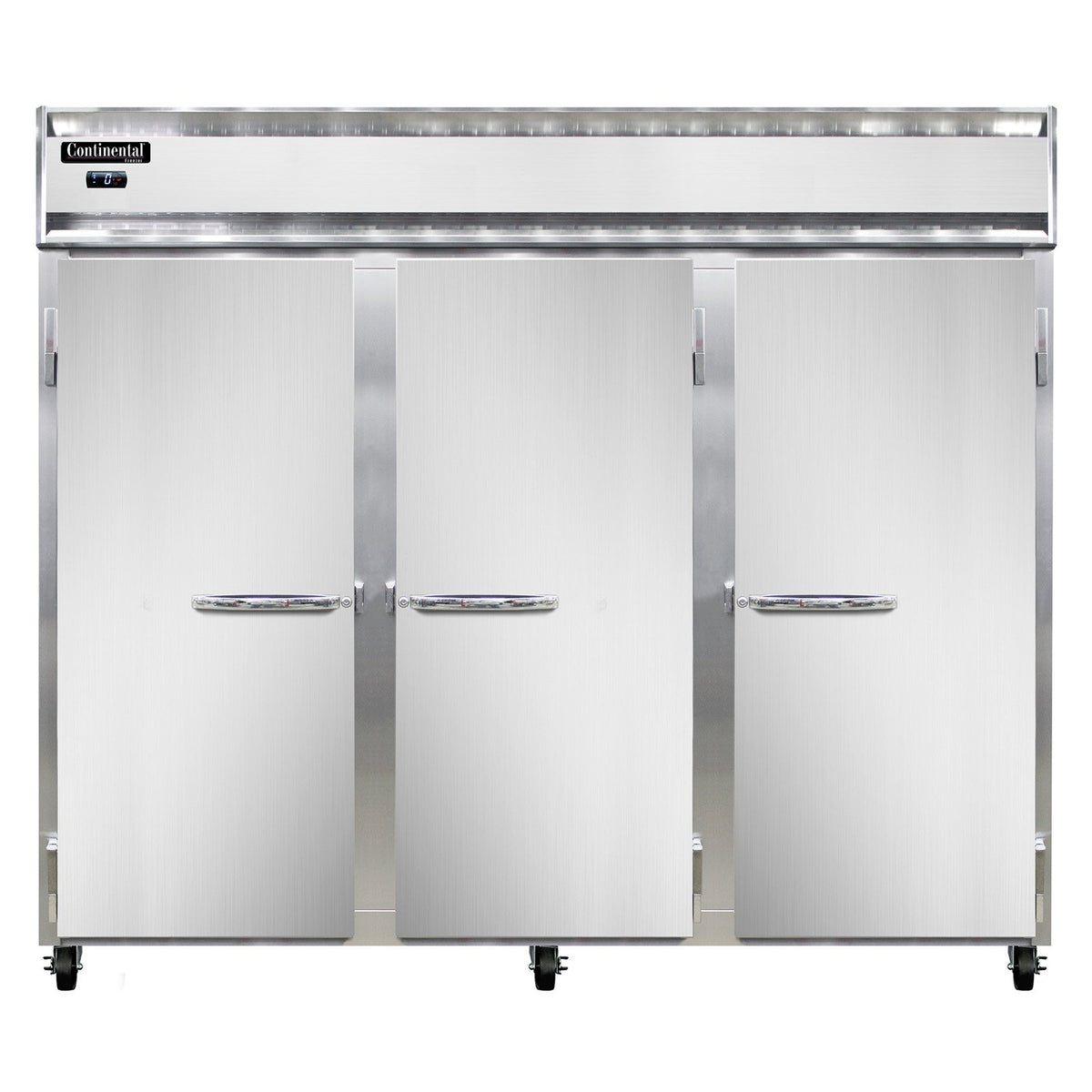 Continental Refrigerator 3FE-SA-PT 85.5-Inch Pass-Thru Freezer — 6 Doors, Stainless Steel Exterior