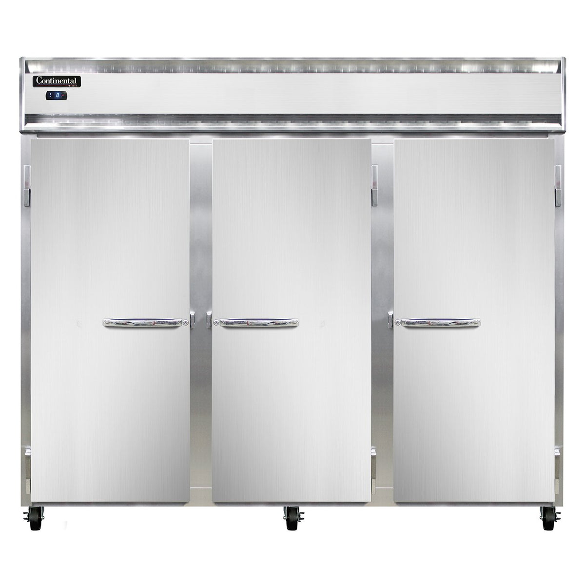 Continental Refrigerator 3FESN 85.5-Inch Reach-In Freezer — 3 Doors, Stainless Steel Front