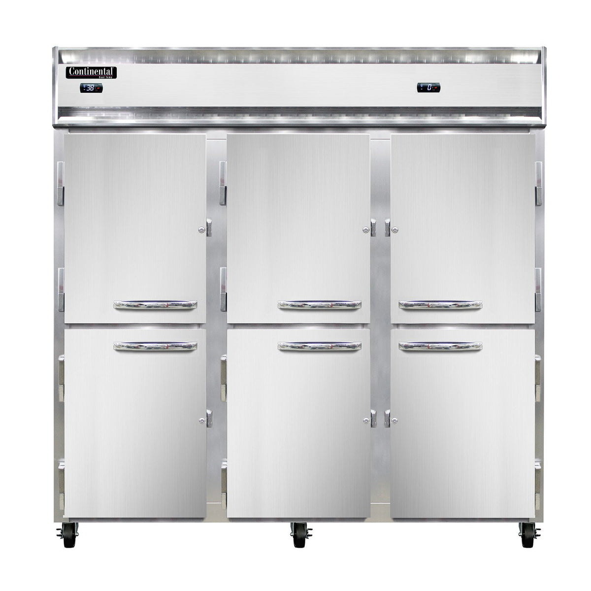 Continental Refrigerator 3RFFNSSHD 78-Inch Refrigerator / Freezer — 6 Doors, Stainless Steel Exterior