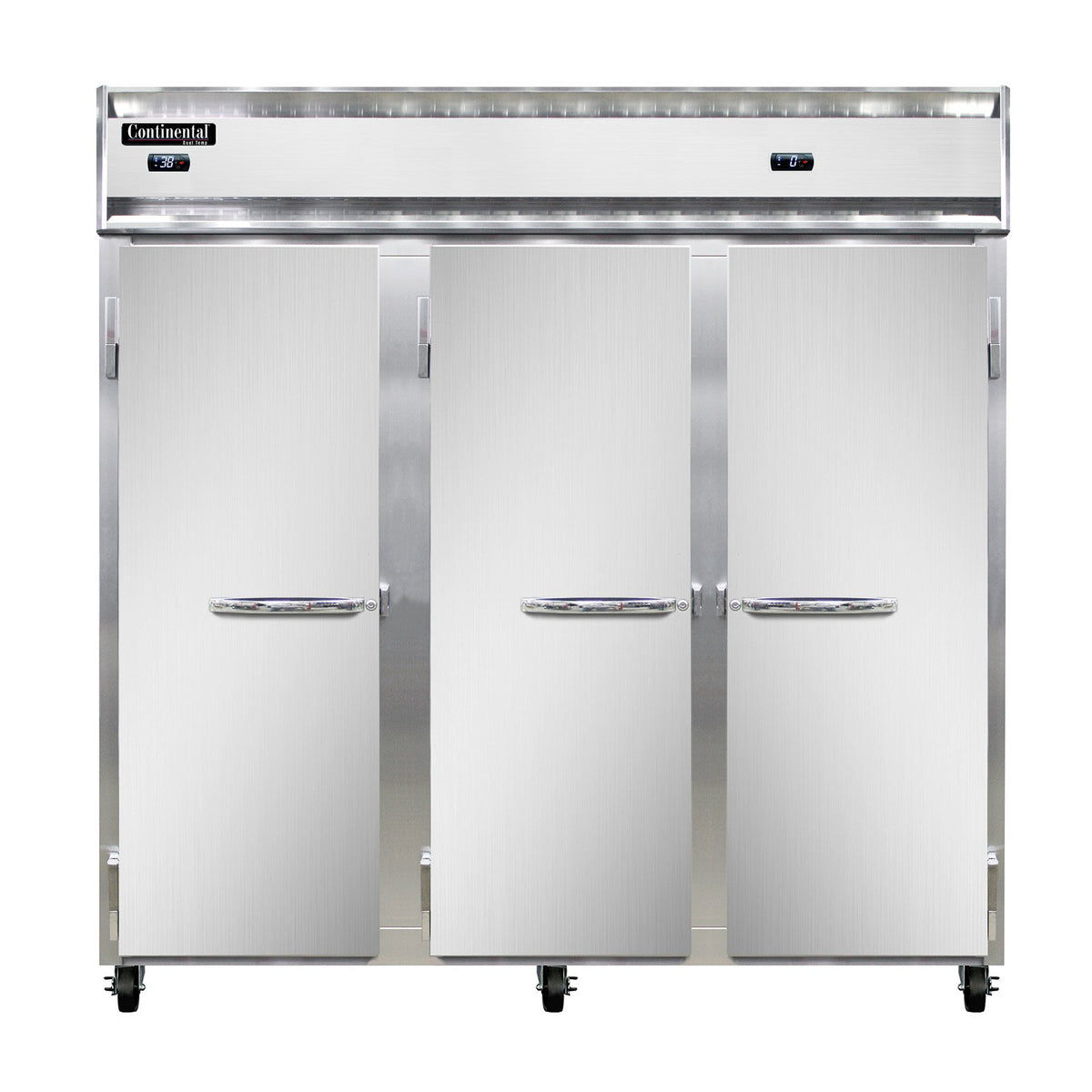 Continental Refrigerator 3RFFNSS 78-Inch Refrigerator / Freezer — 3 Doors, Stainless Steel Exterior