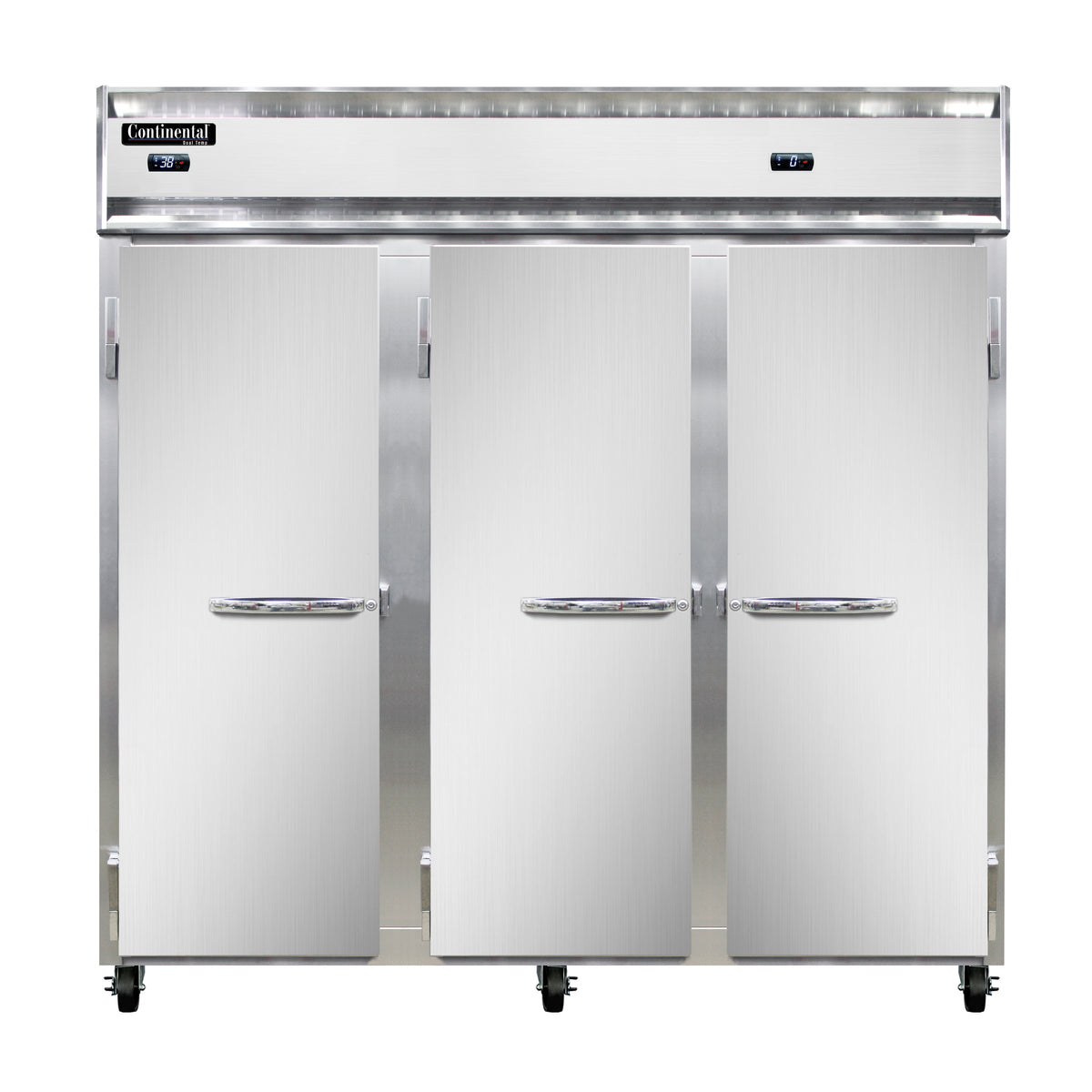 Continental Refrigerator 3RFFN 78-Inch Refrigerator / Freezer — 3 Doors, Stainless Steel Front
