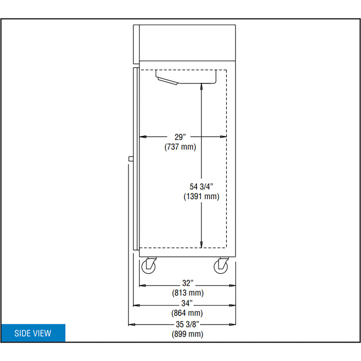 Continental Refrigerator 3RN 78-Inch Reach-In Refrigerator — 3 Doors, Stainless Steel Front