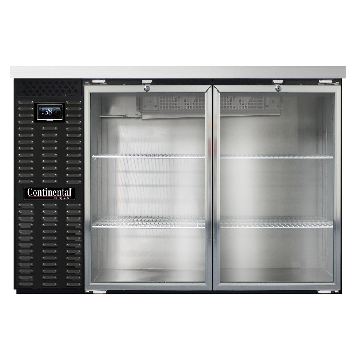 Continental Refrigerator BB50NGD 50-Inch Back Bar Glass Door Refrigerator — 2 Doors