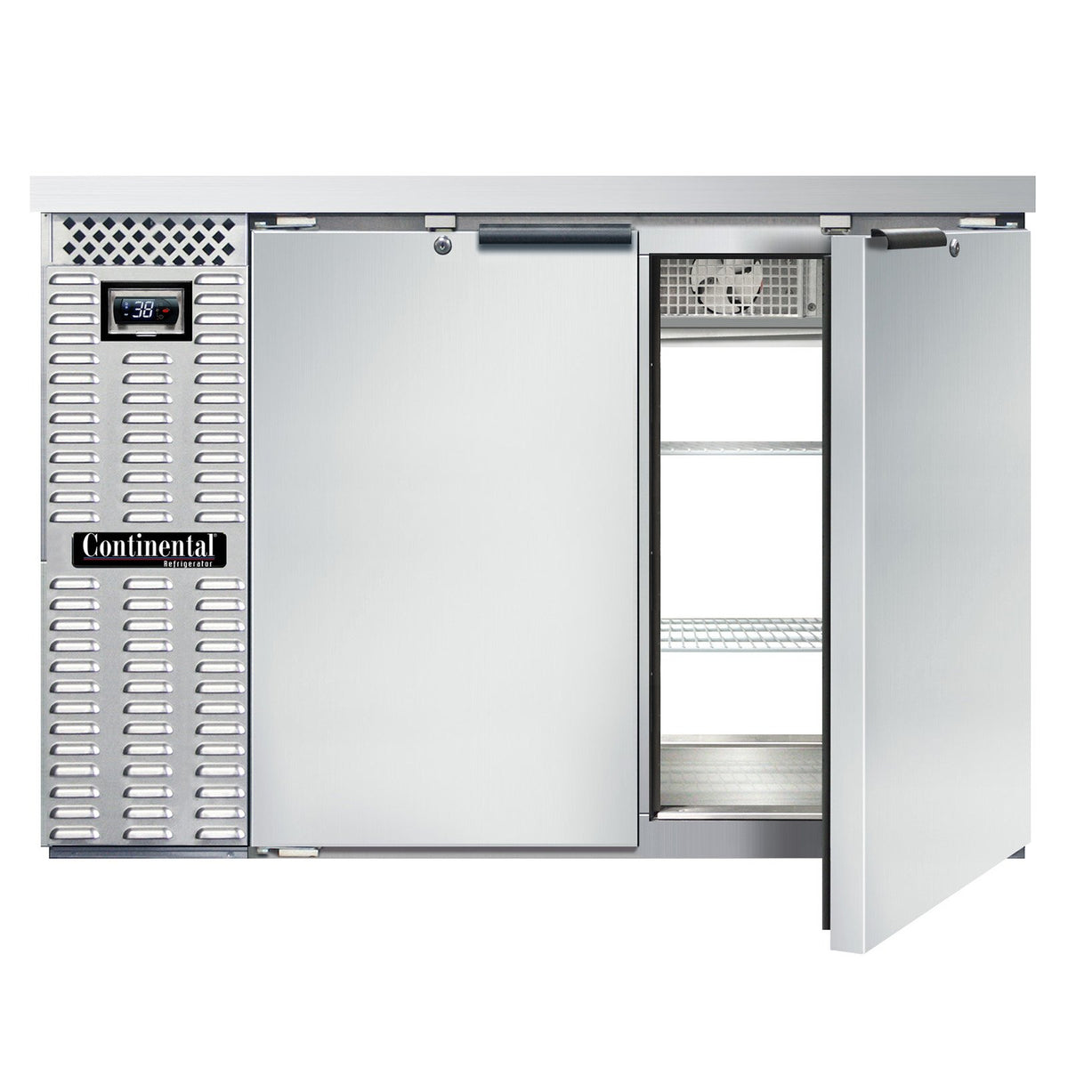 Continental Refrigerator BB50NSSPT 50-Inch Back Bar Refrigerator — 4 Doors, Stainless Steel Exterior