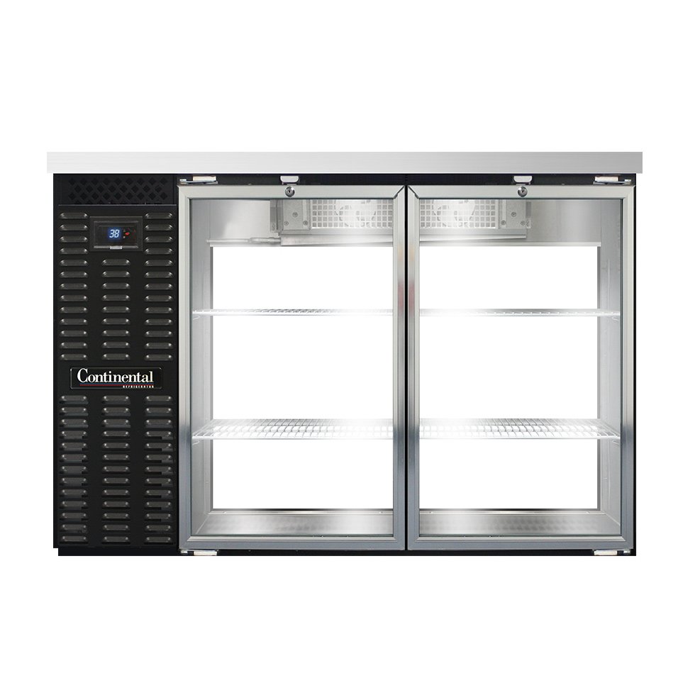 Continental Refrigerator BB50SNGDPT 50-Inch Back Bar Glass Door Refrigerator — 4 Doors