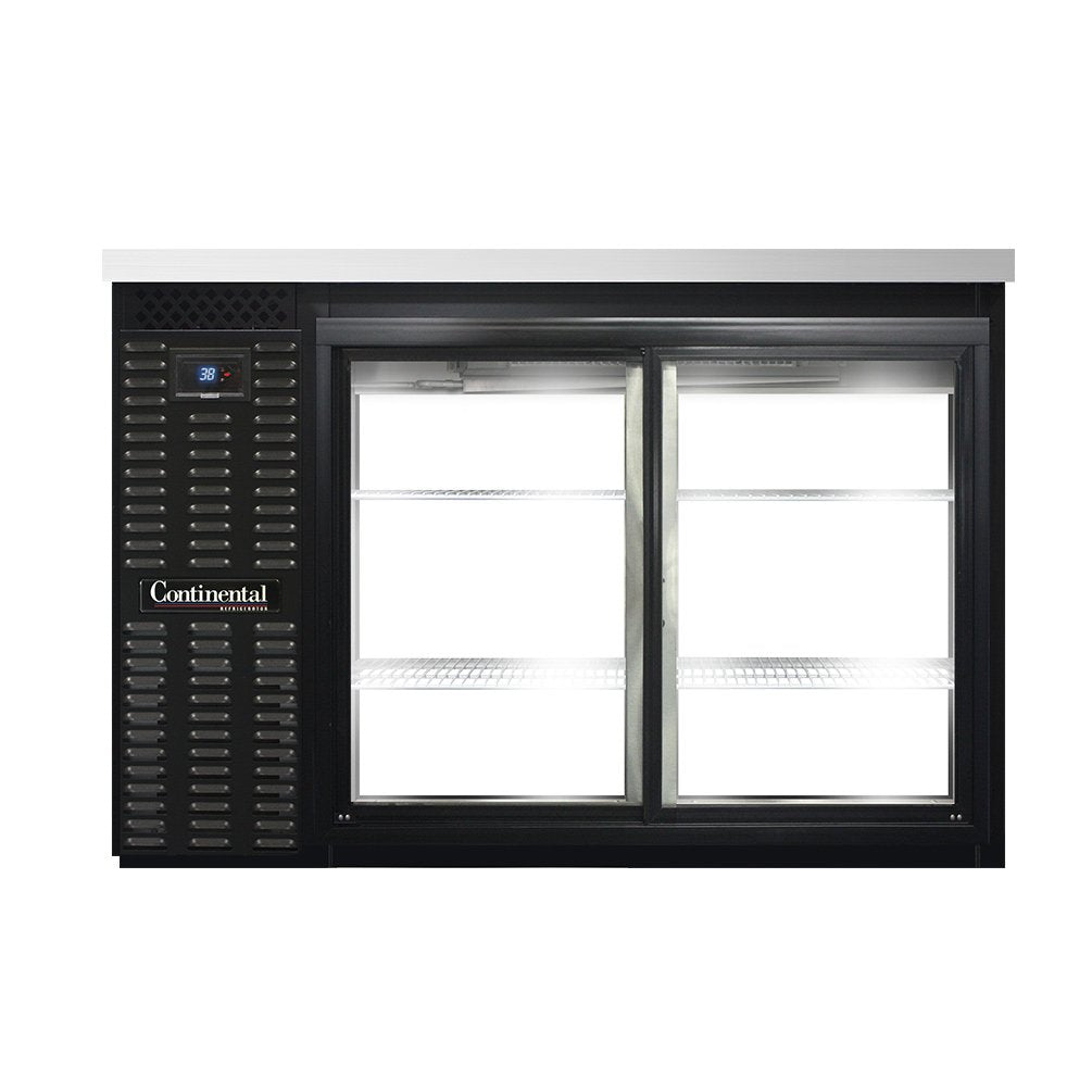 Continental Refrigerator BB50SNSGDPT 50-Inch Back Bar Glass Door Refrigerator — 4 Doors