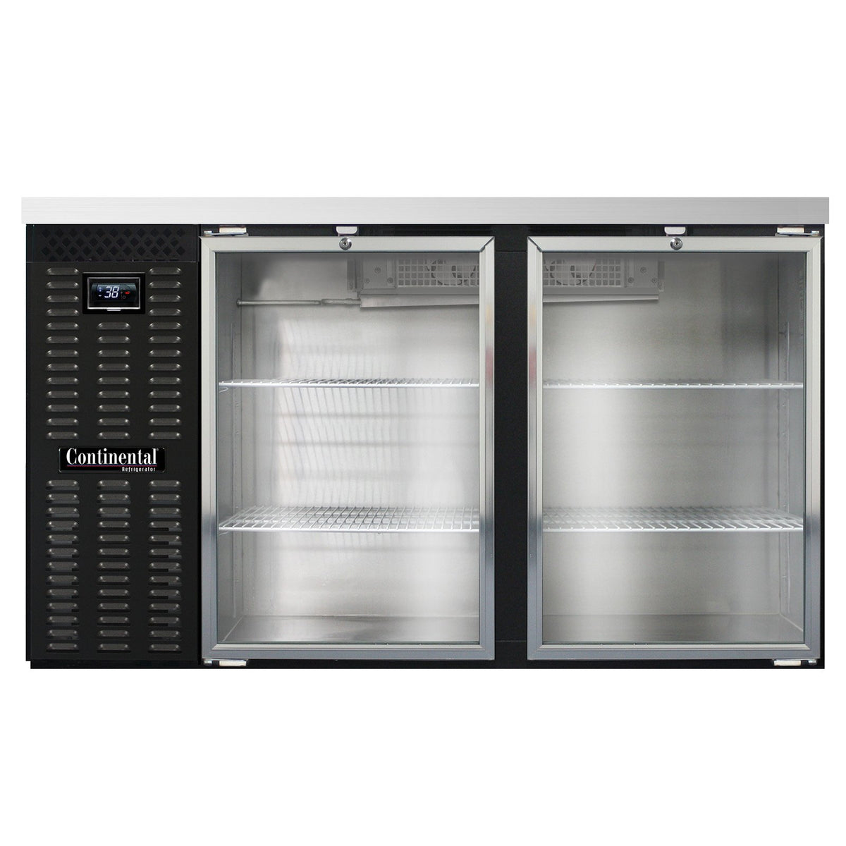 Continental Refrigerator BB59NGD 59-Inch Back Bar Glass Door Refrigerator — 2 Doors