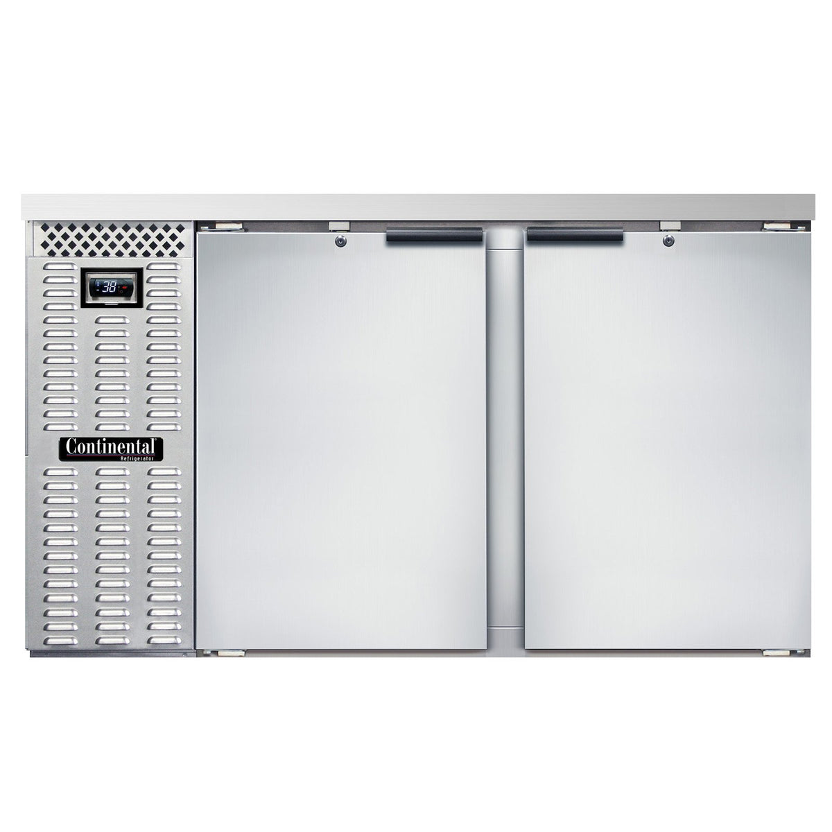 Continental Refrigerator BB59NSS 59-Inch Back Bar Refrigerator — 2 Doors, Stainless Steel Exterior