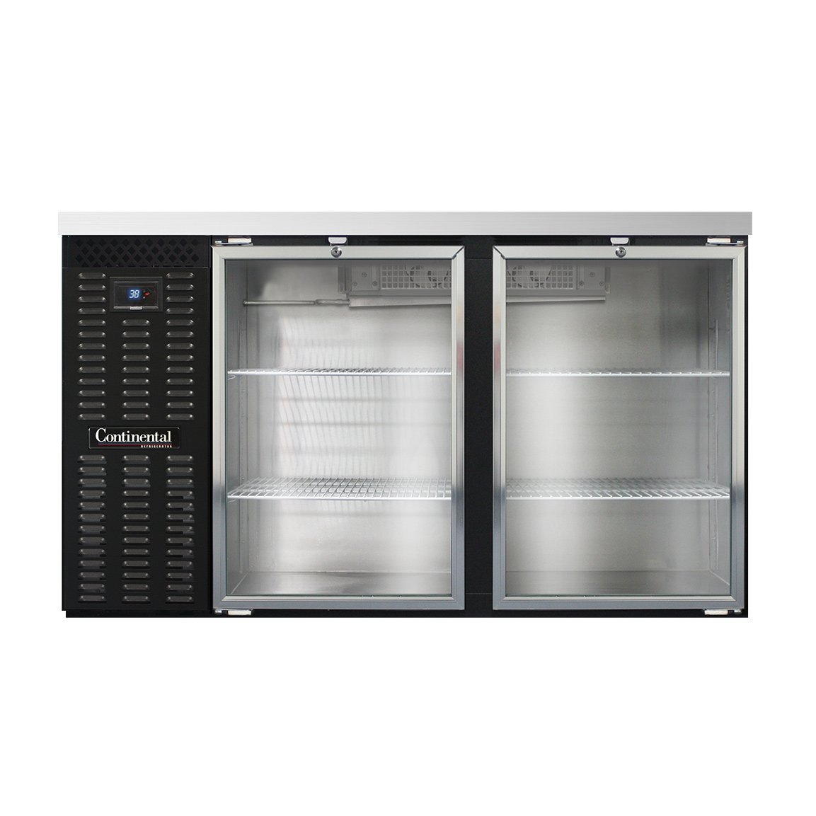 Continental Refrigerator BB59SNGD 59-Inch Back Bar Glass Door Refrigerator — 2 Doors