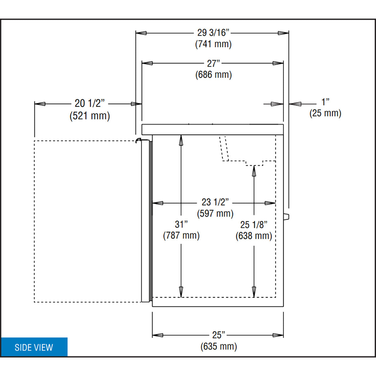 Continental Refrigerator BB69N 69-Inch Back Bar Refrigerator — 2 Doors