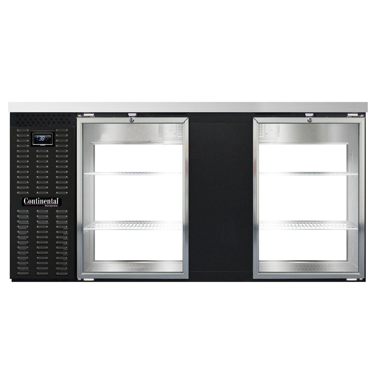 Continental Refrigerator BB69NGDPT 69-Inch Back Bar Glass Door Refrigerator — 4 Doors