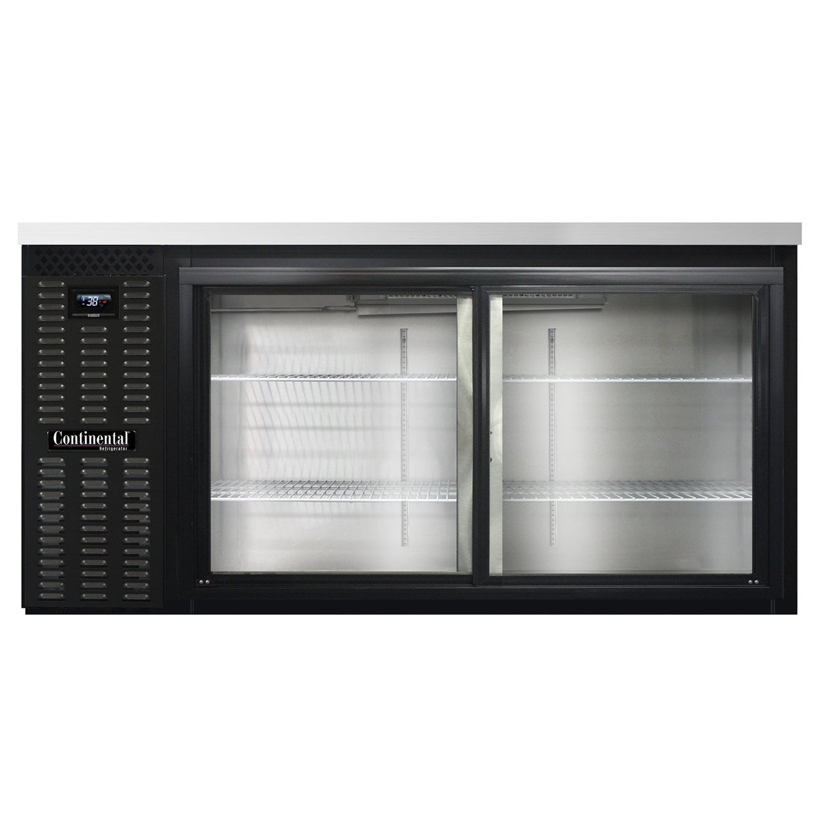 Continental Refrigerator BB69NSGD 69-Inch Back Bar Glass Door Refrigerator — 2 Doors