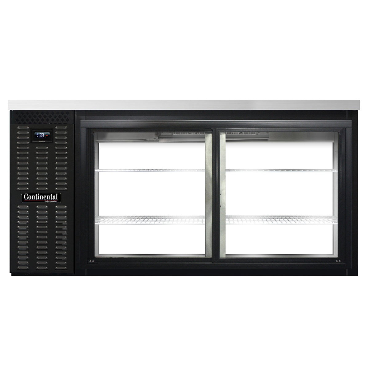 Continental Refrigerator BB69NSGDPT 69-Inch Back Bar Glass Door Refrigerator — 4 Doors