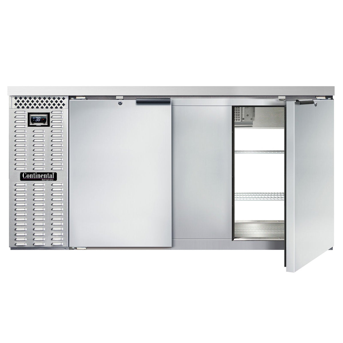 Continental Refrigerator BB69NSSPT 69-Inch Back Bar Refrigerator — 4 Doors, Stainless Steel Exterior