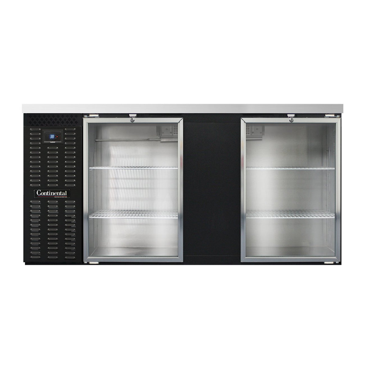 Continental Refrigerator BB69SNGD 69-Inch Back Bar Glass Door Refrigerator — 2 Doors