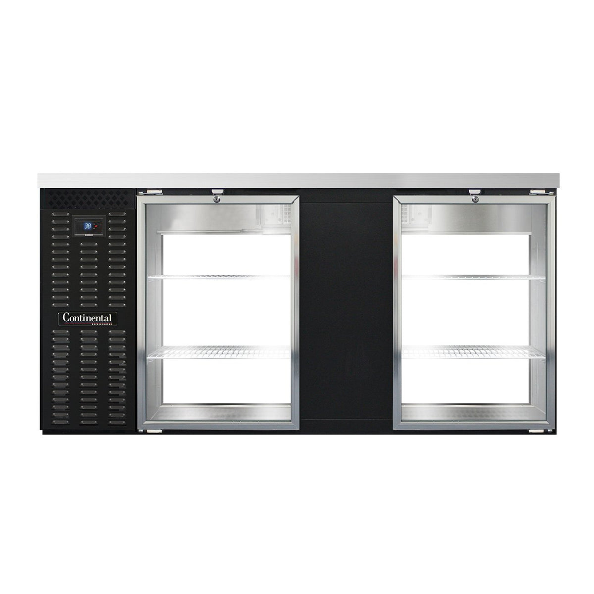 Continental Refrigerator BB69SNGDPT 69-Inch Back Bar Glass Door Refrigerator — 4 Doors