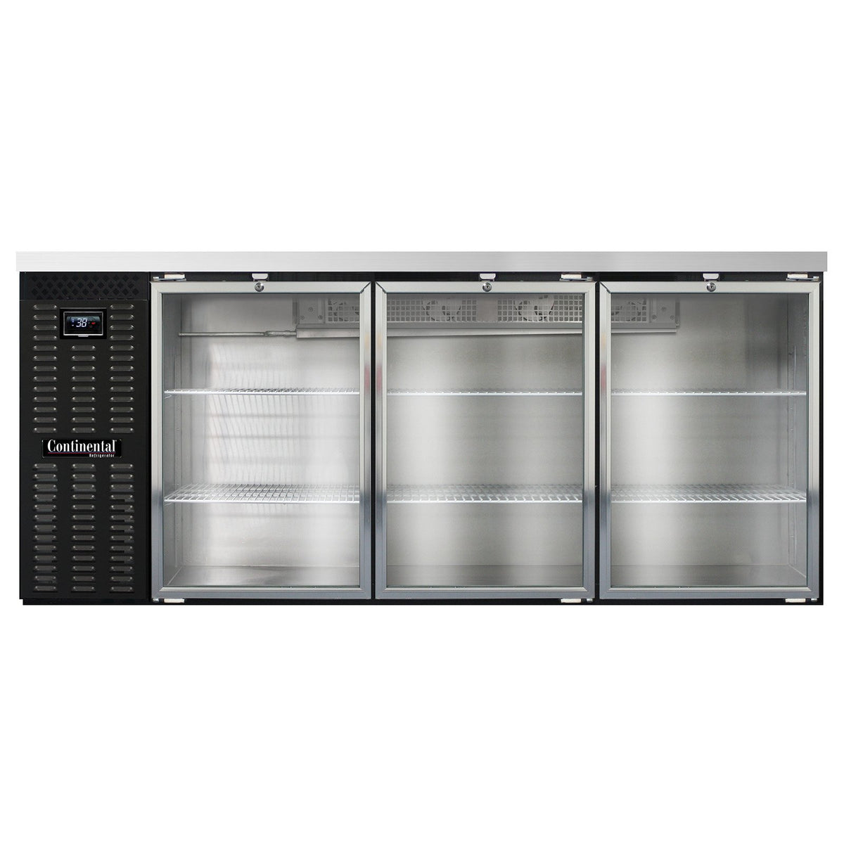 Continental Refrigerator BB79NGD 79-Inch Back Bar Glass Door Refrigerator — 3 Doors