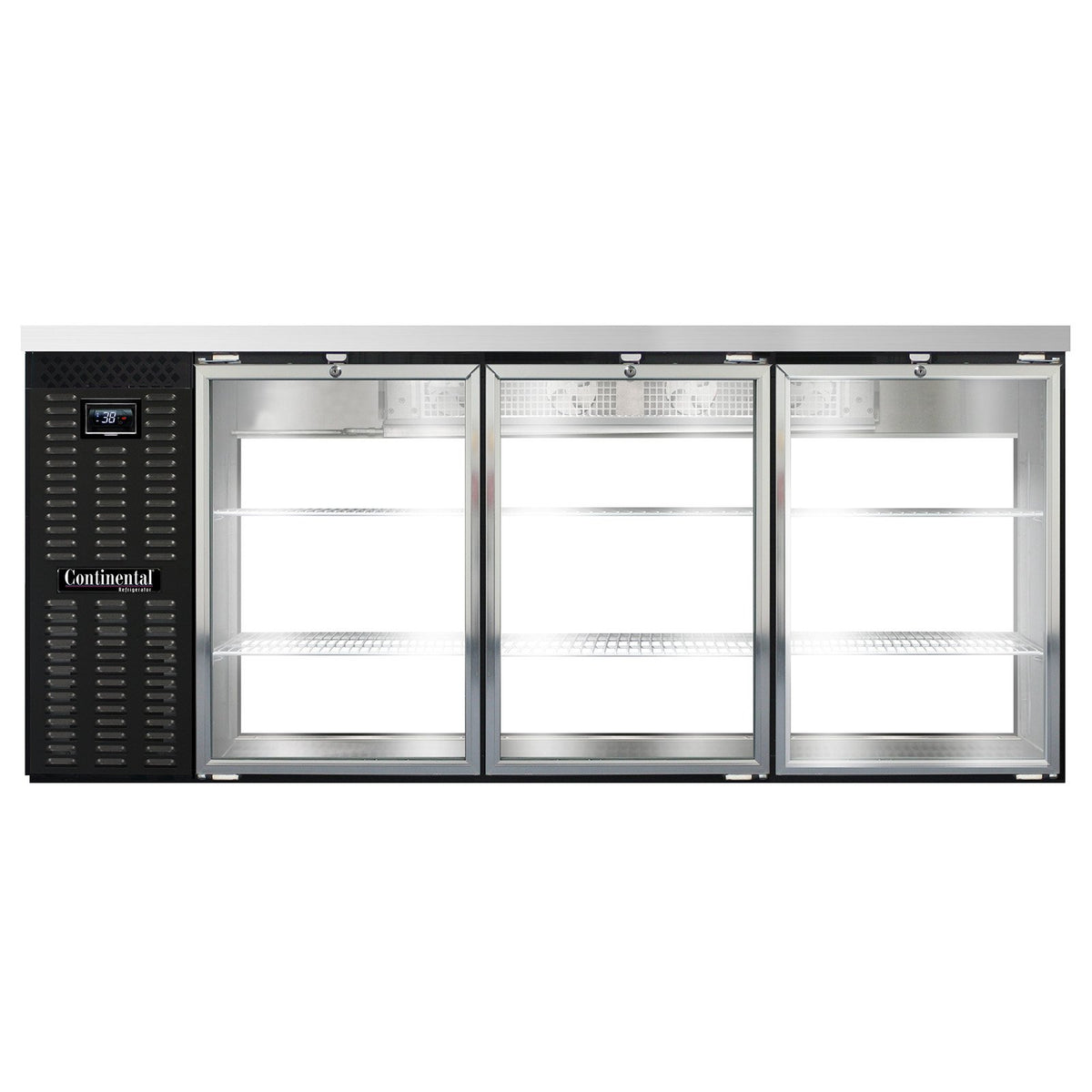Continental Refrigerator BB79NGDPT 79-Inch Back Bar Glass Door Refrigerator — 6 Doors