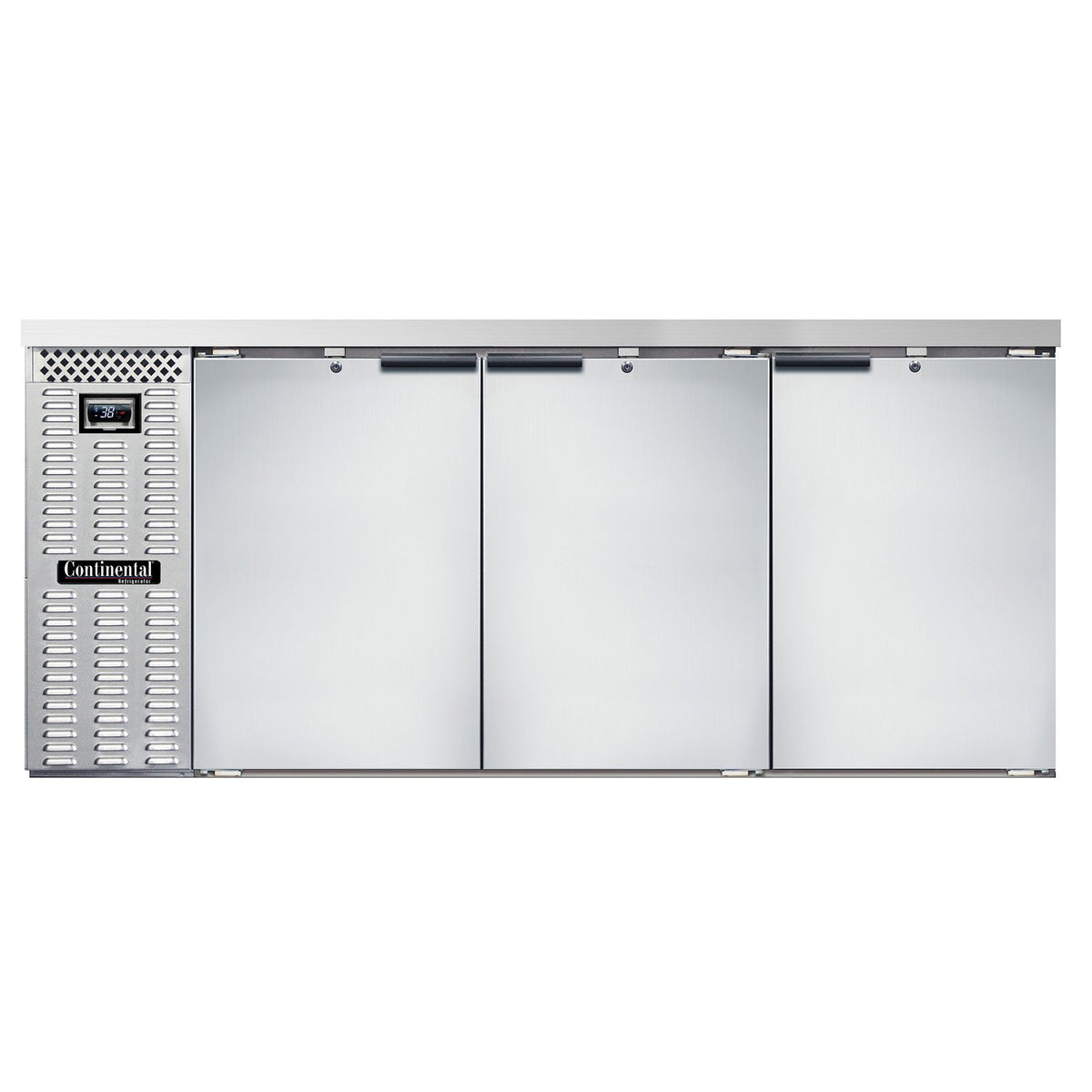 Continental Refrigerator BB79NSS 79-Inch Back Bar Refrigerator — 3 Doors, Stainless Steel Exterior