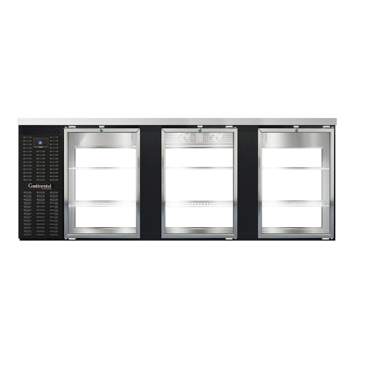 Continental Refrigerator BB90SNGDPT 90-Inch Back Bar Glass Door Refrigerator — 6 Doors