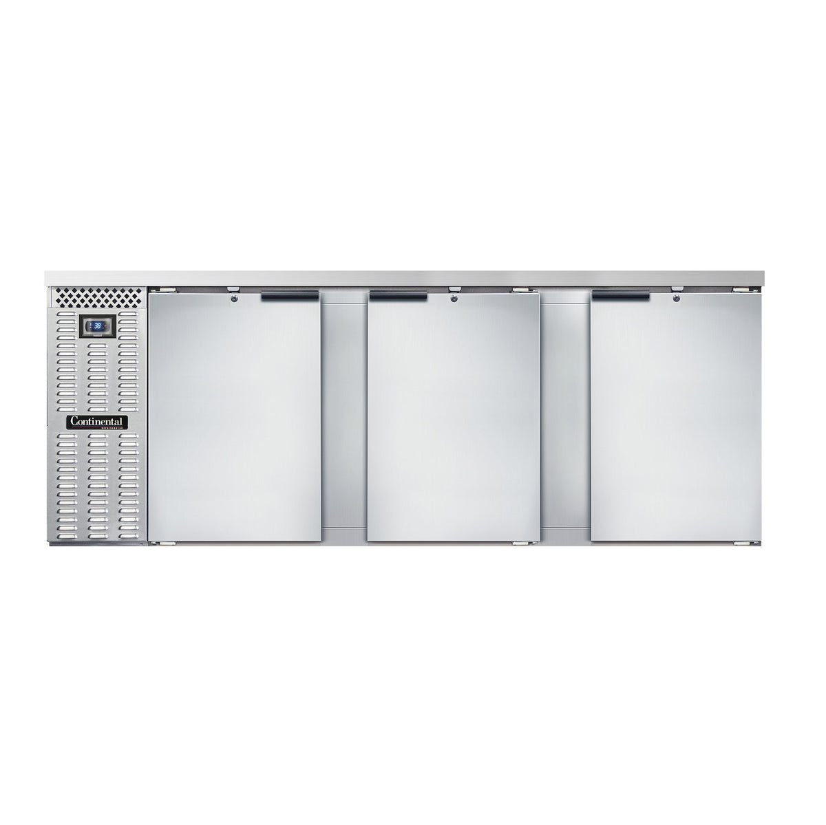 Continental Refrigerator BB90SNSS 90-Inch Back Bar Refrigerator — 3 Doors, Stainless Steel Exterior