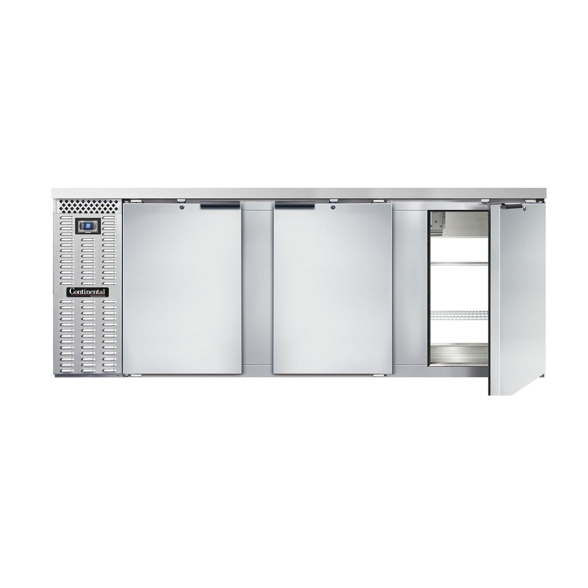 Continental Refrigerator BB90SNSSPT 90-Inch Back Bar Refrigerator — 6 Doors, Stainless Steel Exterior