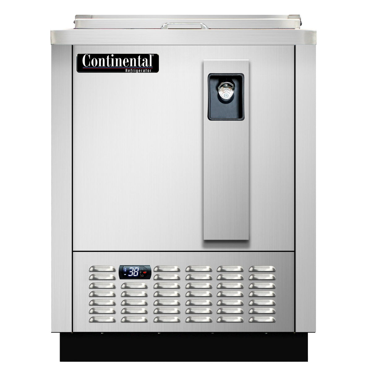 Continental Refrigerator BC24NSS 24-Inch Horizontal Bottle Cooler — Stainless Steel Exterior