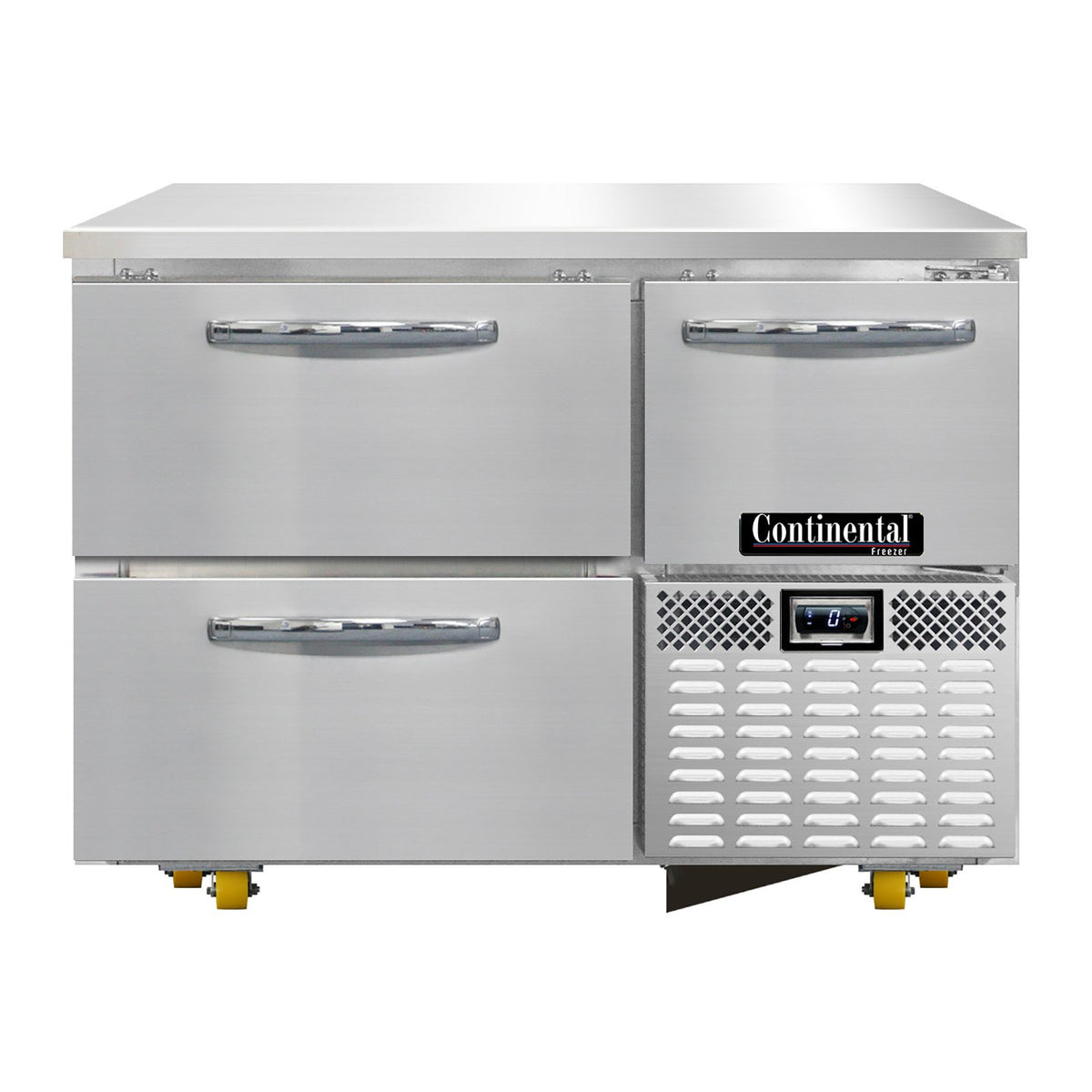 Continental Refrigerator FA43N-U-D 43.1875-Inch Undercounter Freezer — 2 Drawers, Stainless Steel Exterior