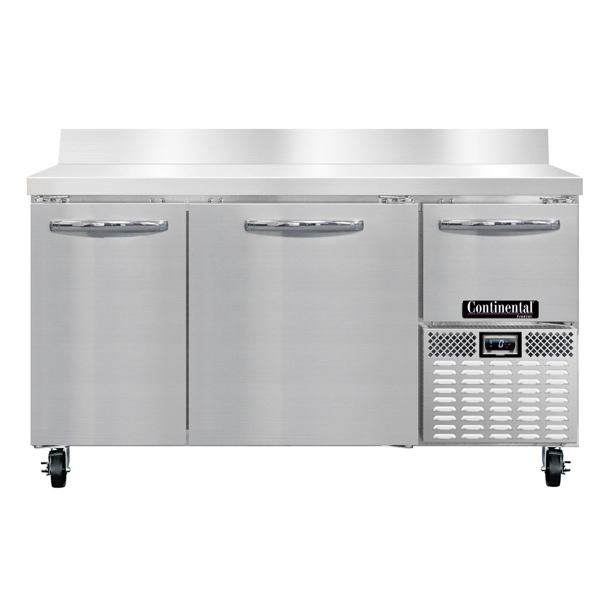 Continental Refrigerator FA60NBS 60-Inch Worktop Freezer — 3 doors, Stainless Steel Front