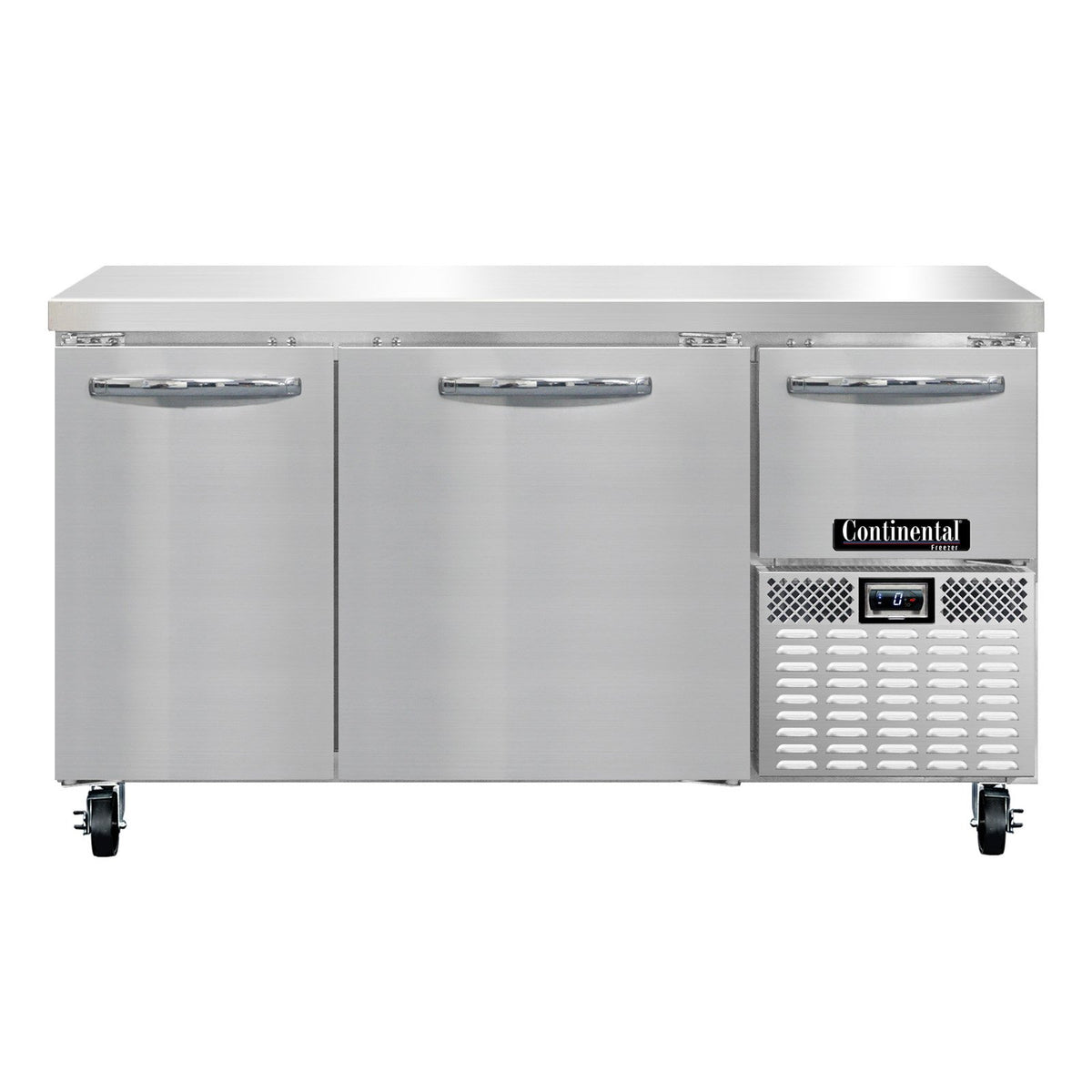 Continental Refrigerator FA60N 60-Inch Worktop Freezer — 3 doors, Stainless Steel Front
