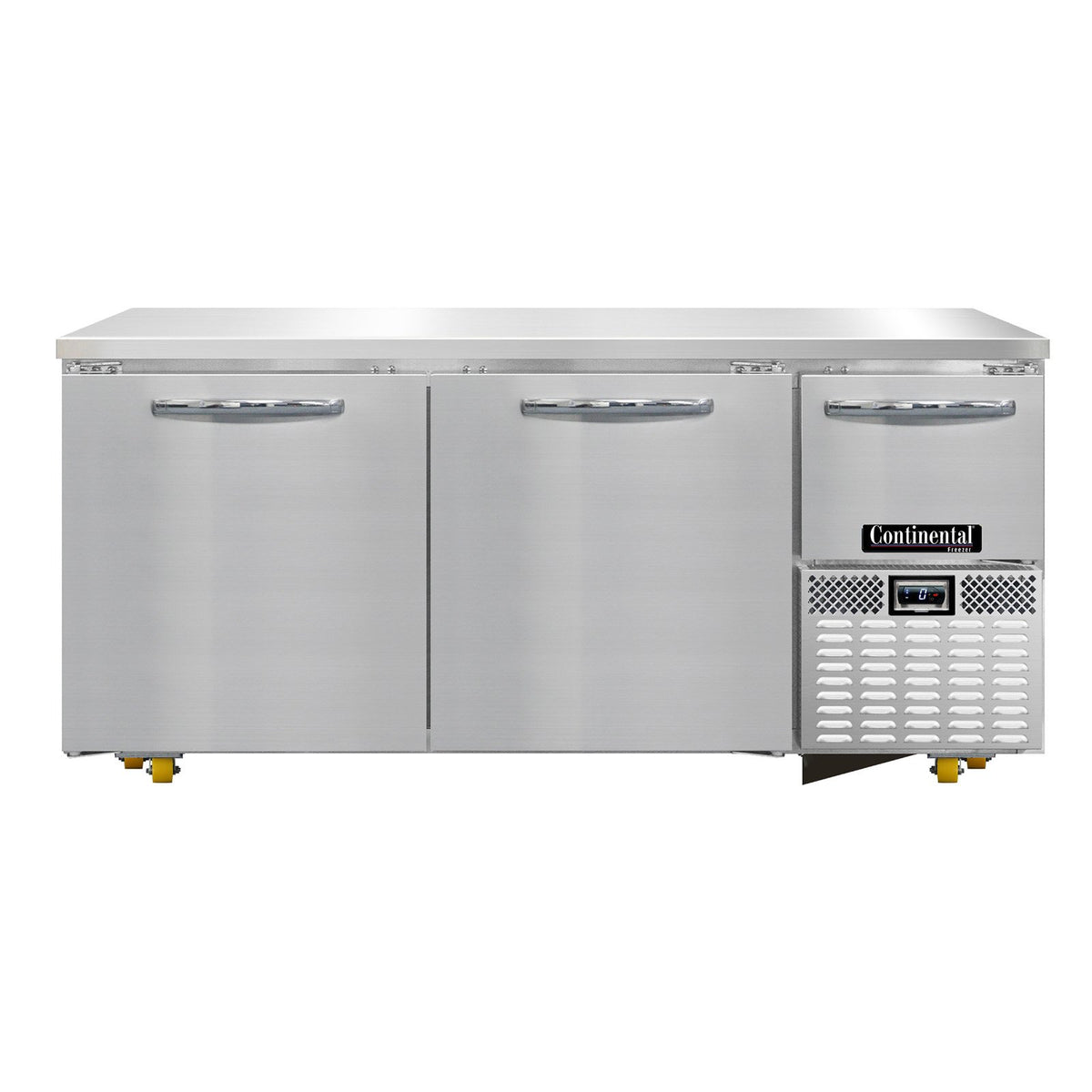 Continental Refrigerator FA68N-U 68-Inch Undercounter Freezer — 3 Doors, Stainless Steel Exterior
