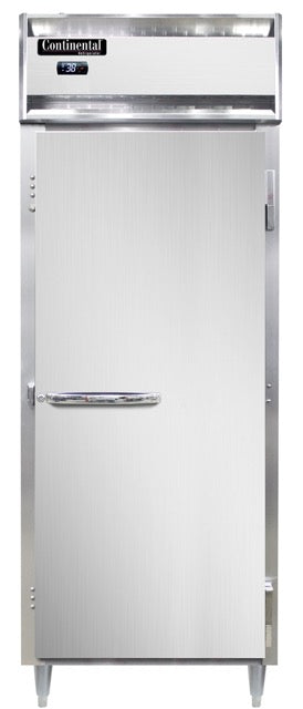 Continental Refrigerator D1RENSAPT-SD-GD 28.5-Inch Pass-Thru Glass Door Refrigerator — 2 Doors, Stainless Steel Exterior