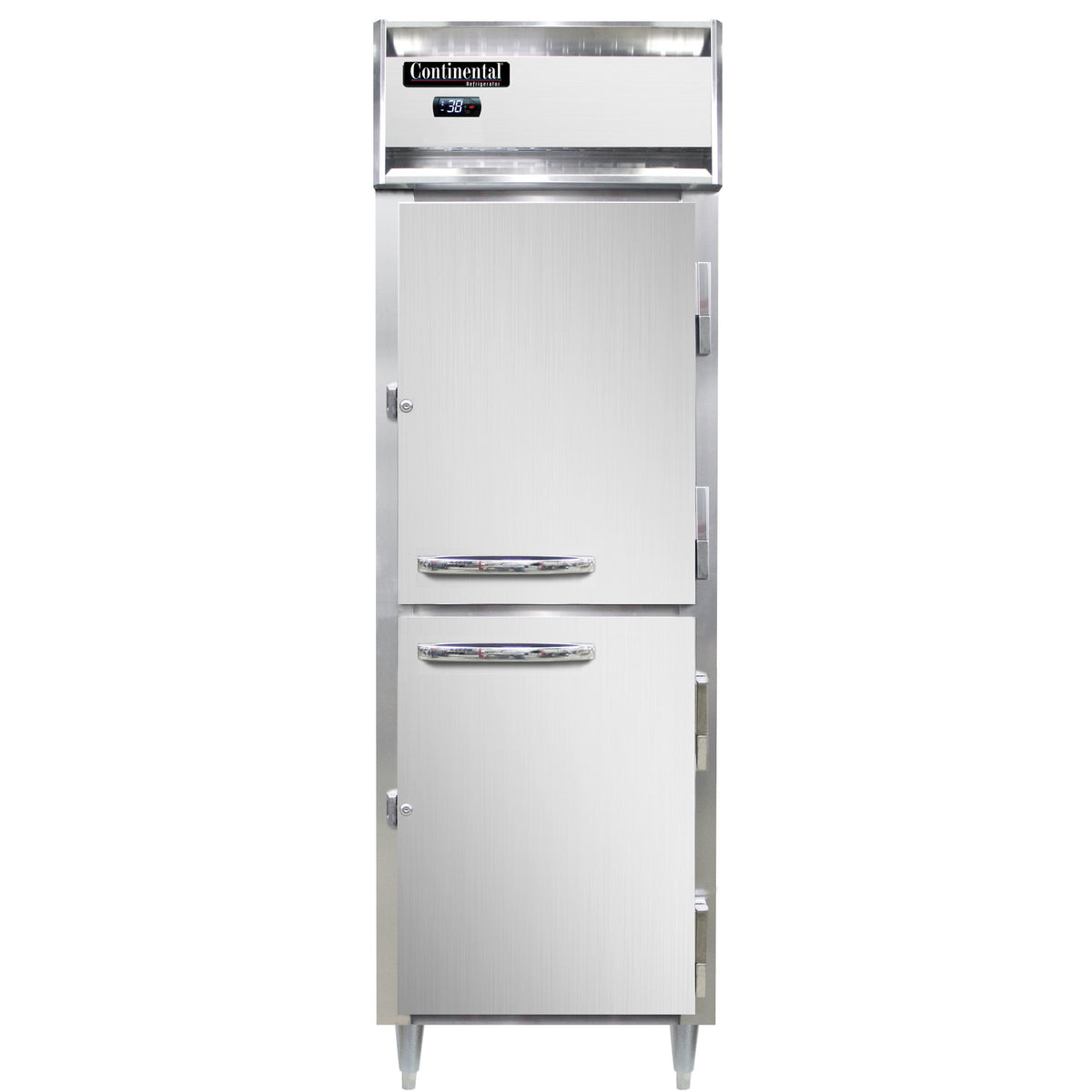 Continental Refrigerator D1RNHD 26-Inch Reach-In Refrigerator — 2 Doors, Stainless Steel Front