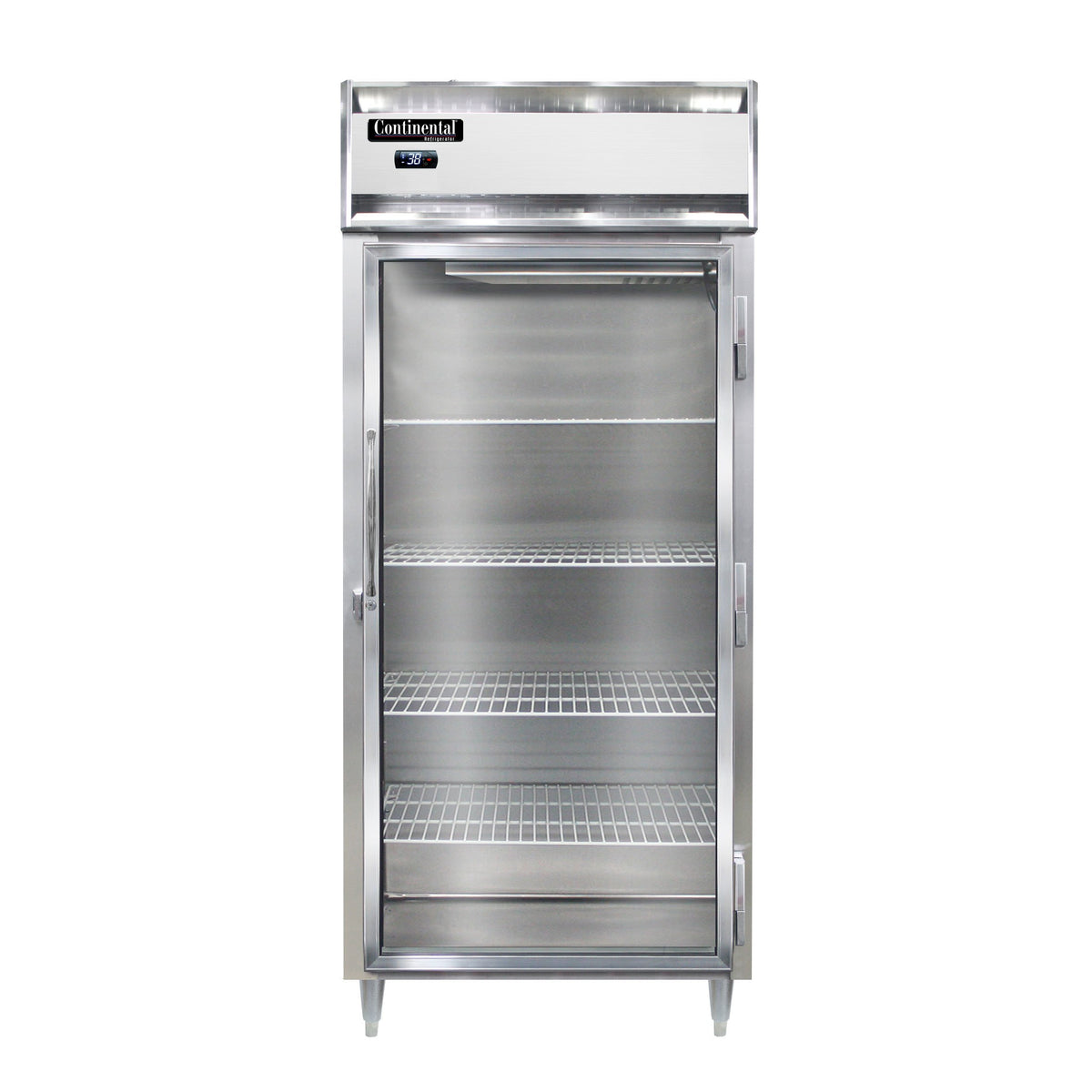 Continental Refrigerator D1RXNSSGD 36.25-Inch Reach-In Glass Door Refrigerator — 1 Doors, Stainless Steel Exterior