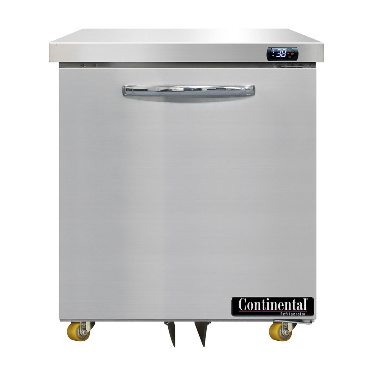 Continental Refrigerator D27N-U 27.5-Inch Undercounter Refrigerator — 1 Doors, Stainless Steel Exterior