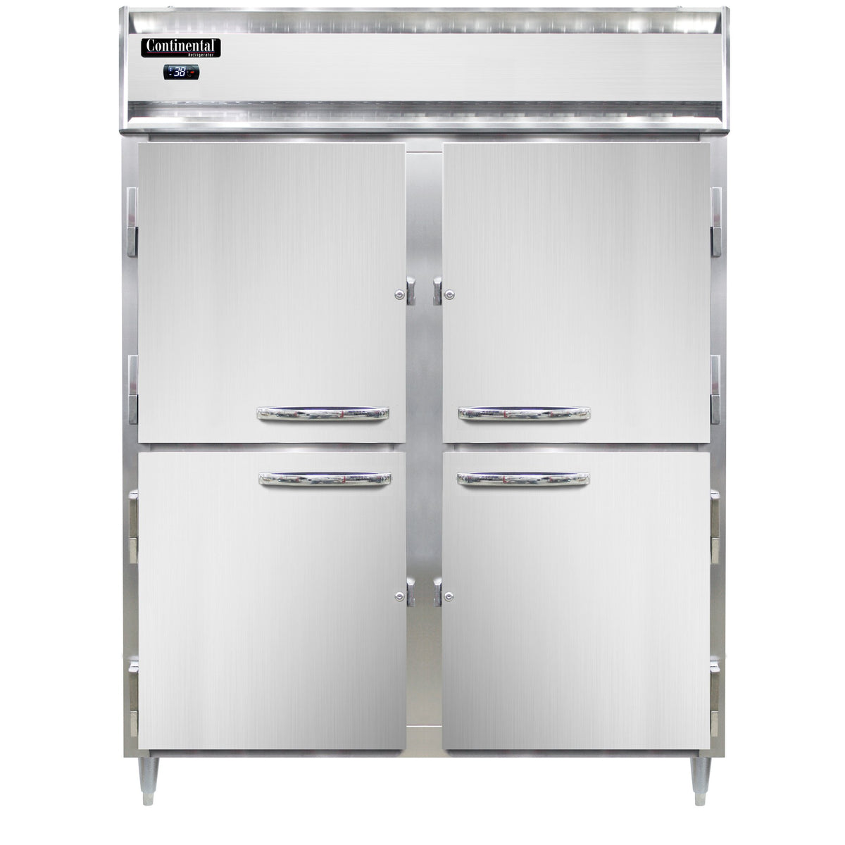 Continental Refrigerator D2RENPTHD 57-Inch Pass-Thru Refrigerator — 8 Doors, Stainless Steel Front