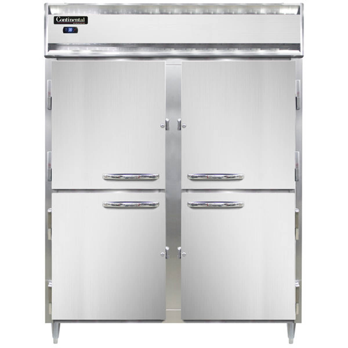 Continental Refrigerator D2RENSSHD 57-Inch Reach-In Refrigerator — 4 Doors, Stainless Steel Exterior