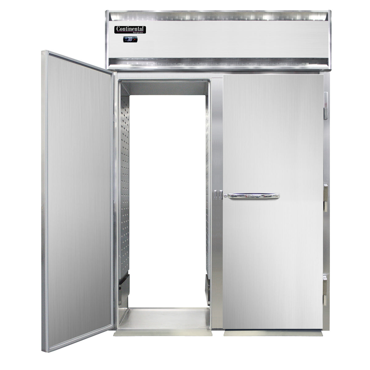 Continental Refrigerator D2RINSSRT-E 68.5-Inch Roll-Thru Refrigerator — 4 Doors, Stainless Steel Exterior