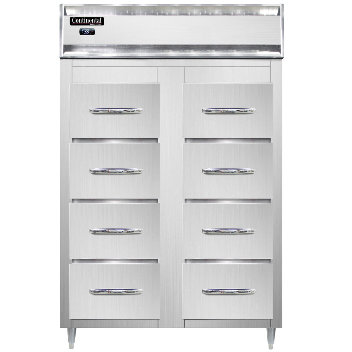 Continental Refrigerator D2RSNSS-F 52-Inch Fish / Poultry File Refrigerator — 8 Drawers
