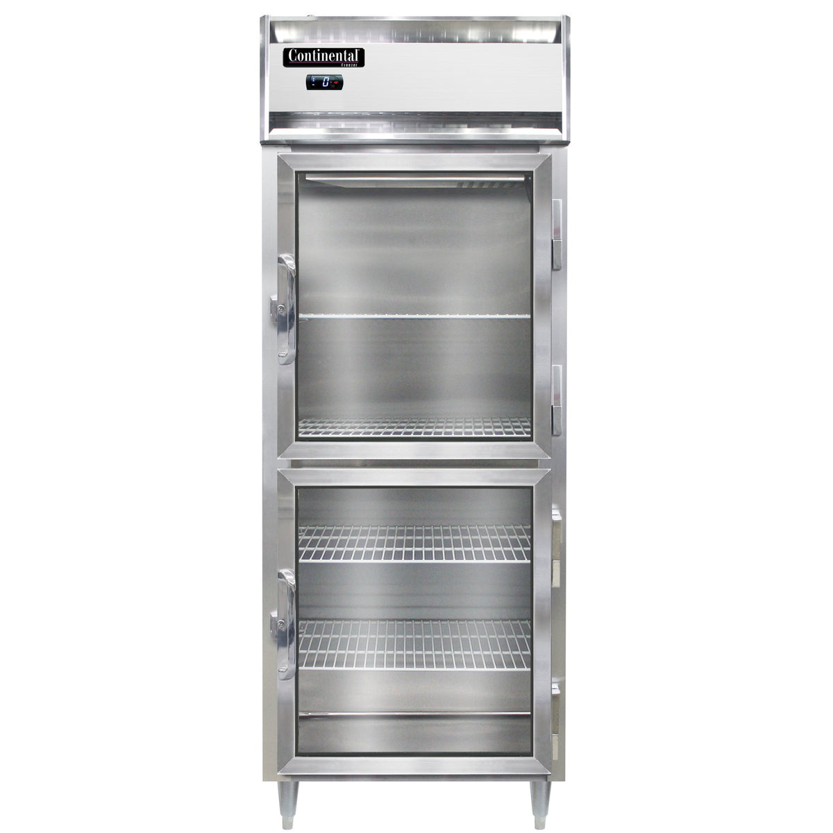 Continental Refrigerator D1FENGDHD 28.5-Inch Reach-In Glass Door Freezer — 1 Doors, Stainless Steel Front