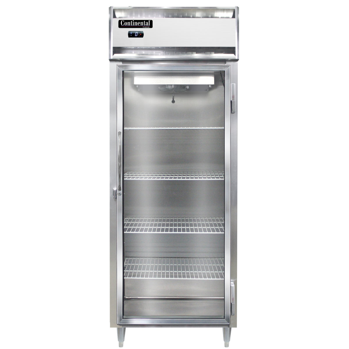 Continental Refrigerator D1FENGD 28.5-Inch Reach-In Glass Door Freezer — 1 Doors, Stainless Steel Front
