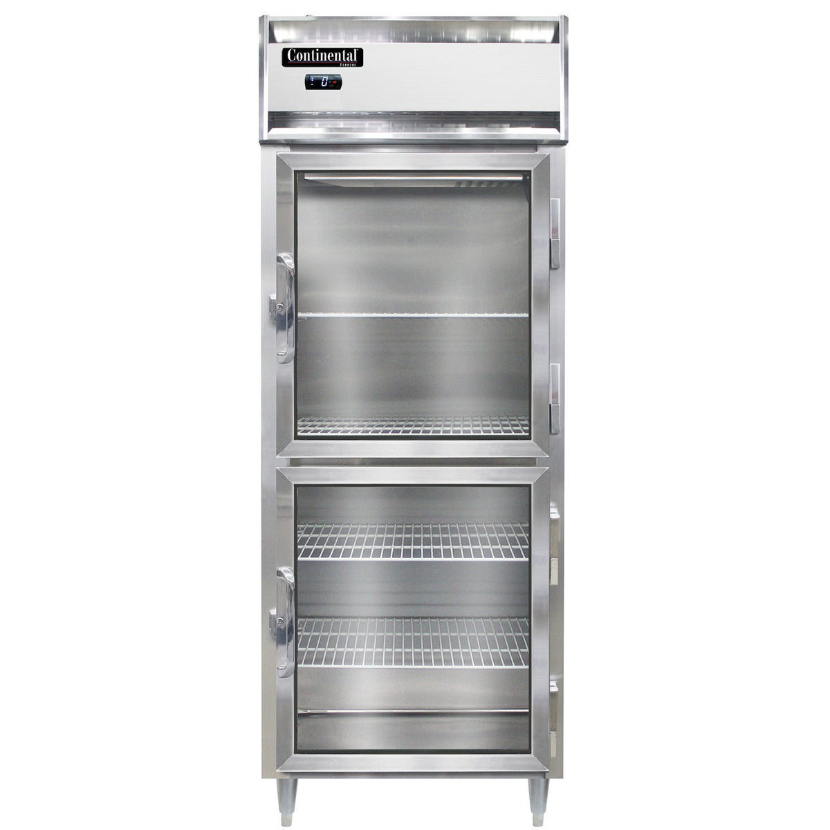 Continental Refrigerator D1FENSAGDHD 28.5-Inch Reach-In Glass Door Freezer — 1 Doors, Stainless Steel Exterior