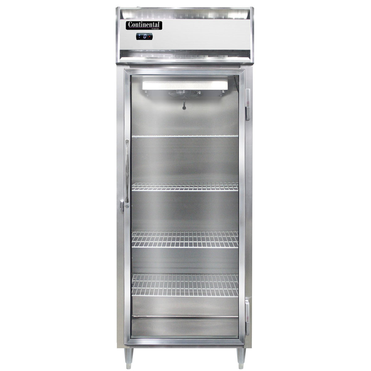 Continental Refrigerator D1FENSAGD 28.5-Inch Reach-In Glass Door Freezer — 1 Doors, Stainless Steel Exterior